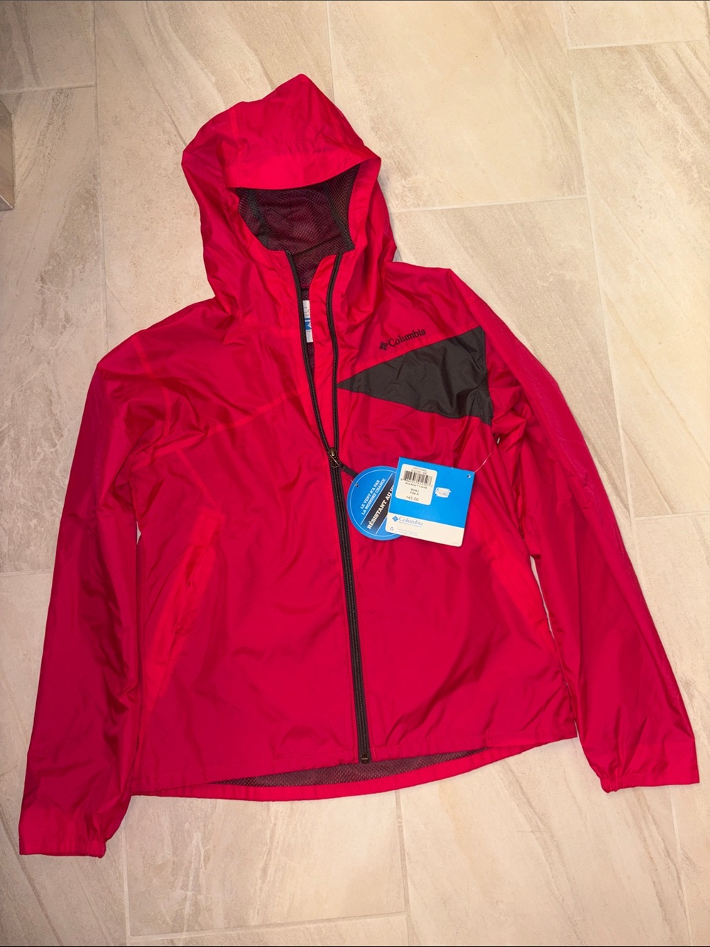 Columbia Girls (Size L) Wind Racer II windbreaker - Cherry Red (NWT)